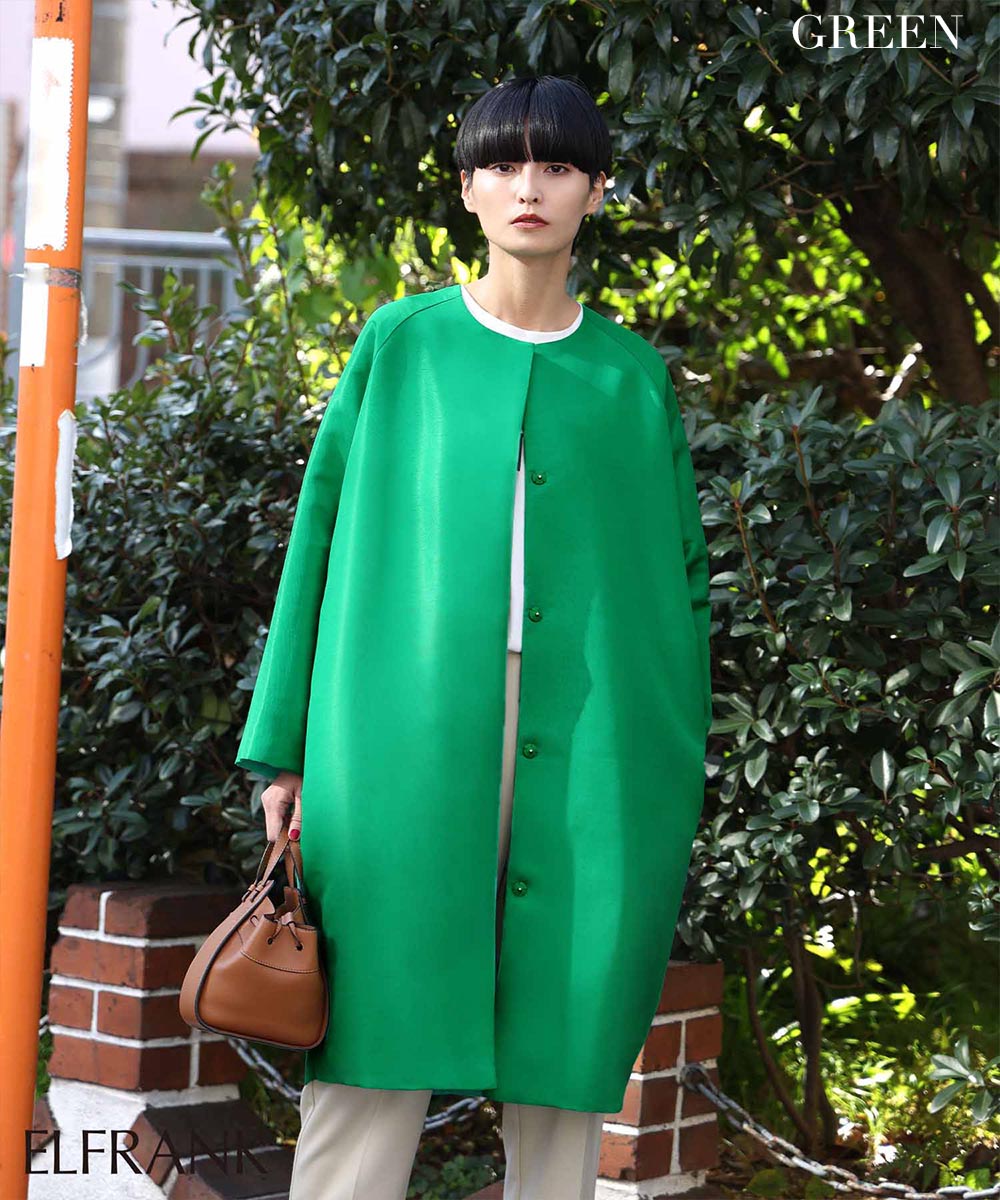 SALE／59%OFF】 ノーカラーコート レディース 40代 春秋冬 ロング 無地 おしゃれ きれいめ ゆったり 羽織る 黒コート 20代 30代  50代 かわいい アウター お呼ばれ 冠婚葬祭