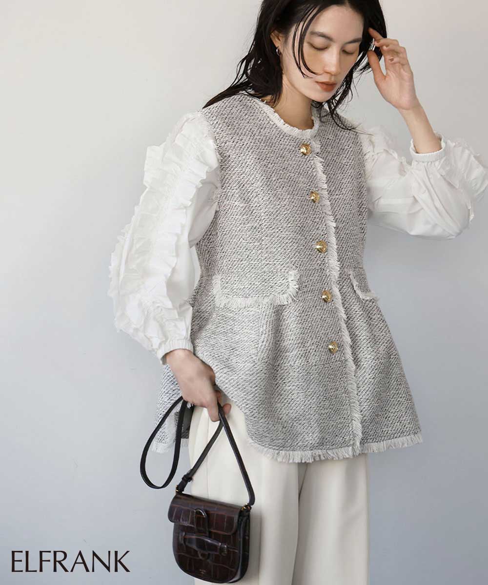 GIRL DRESS FOR NOW ベスト レディース おしゃれ クルーネック