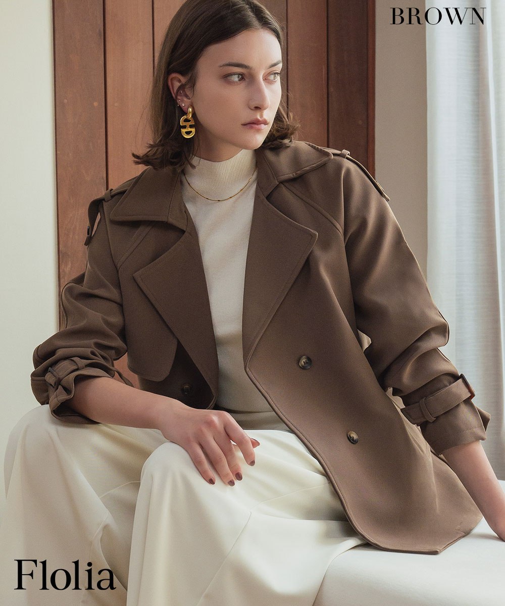 GIRL DRESS FOR NOW トレンチコート レディース ミドル丈 コート 