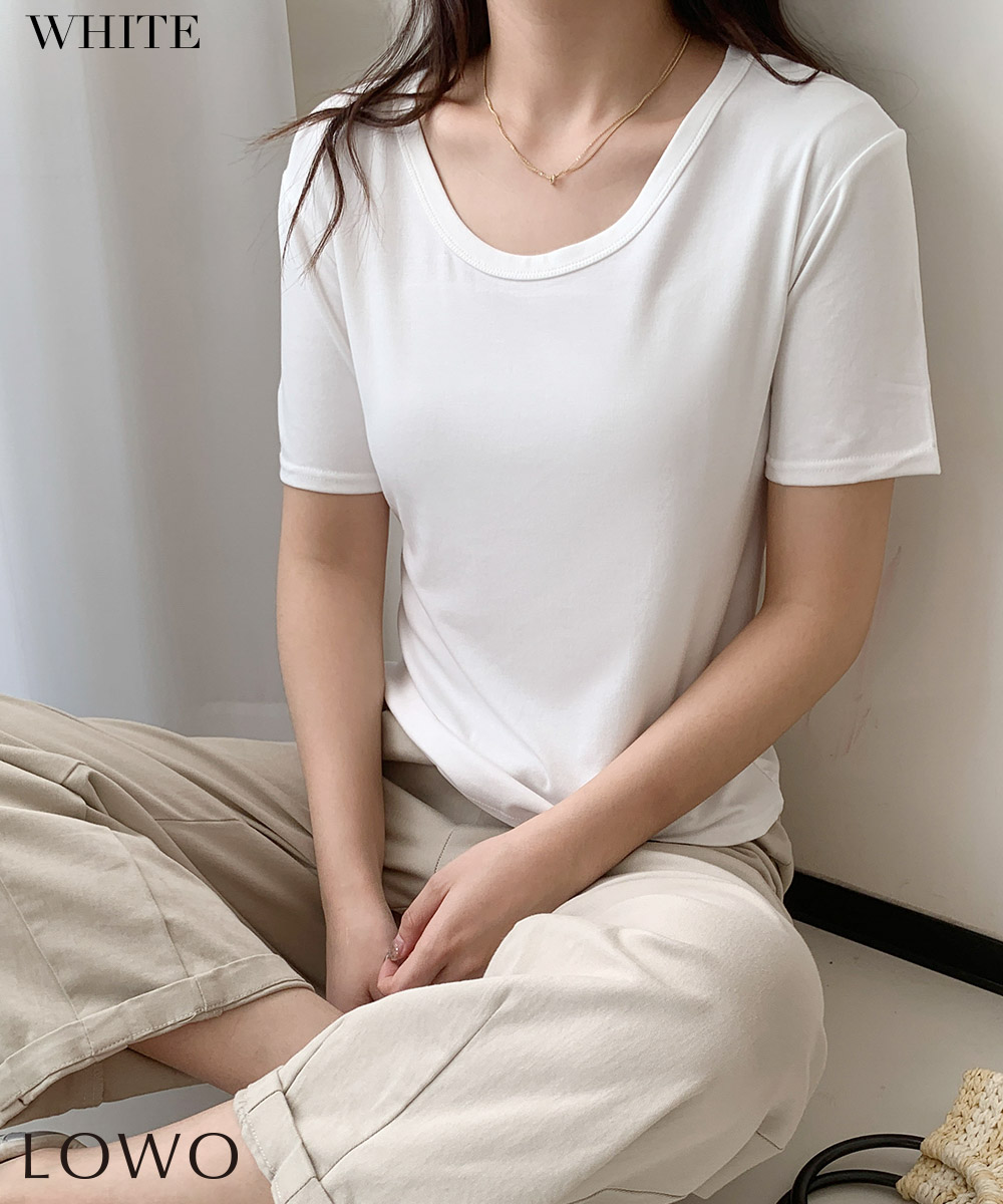 売れ筋商品|||トップス レディース 半袖 きれいめ 1枚で決まる ゆったり 着痩せ プルオーバー カットソー おしゃれ 体型カバー かわいい 可愛い クルーネック シンプル 無地 GIRL DRESS FOR NOW トップス レディース 1枚で決まる 半袖