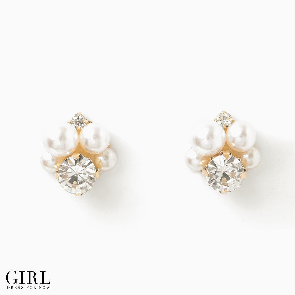 GIRL DRESS FOR NOW ピアス イヤリング 耳飾 キャッチ 結婚式 パール