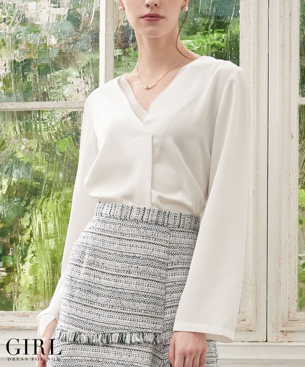 GIRL DRESS FOR NOW トップス ブラウス 1枚サマ レディース 長袖 袖 