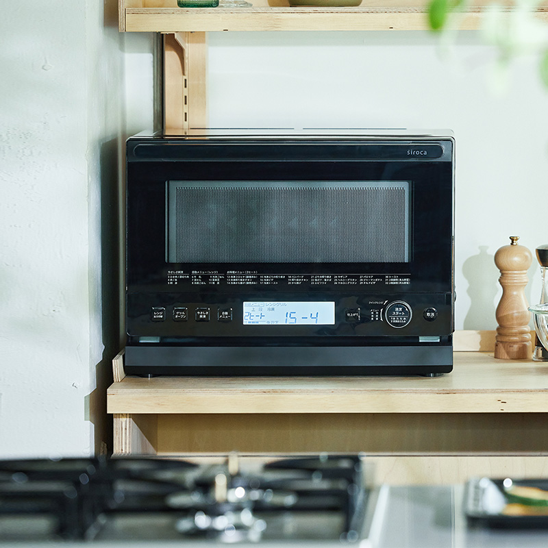 オーブンレンジ 2段 背面ピッタリ フラット おしゃれ siroca シロカ お