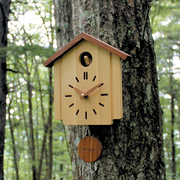 鳩時計 木製 掛時計 おしゃれ 日本製 Oak Village オークヴィレッジ 