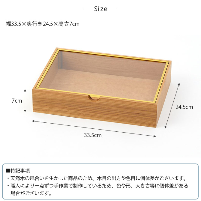 コレクションケース 木製 ガラス ジュエリー収納 ボックス Horn Please