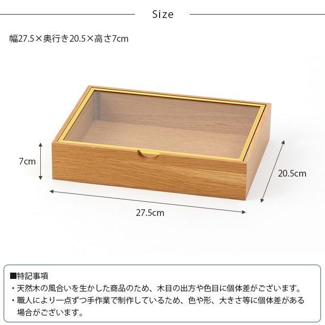 コレクションケース 木製 ガラス ジュエリー収納 ボックス Horn Please
