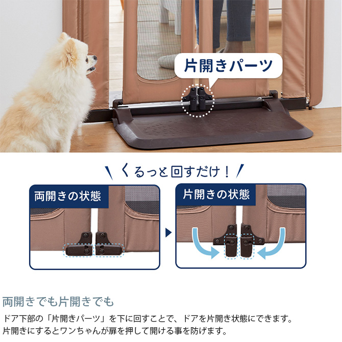 犬 ゲート フェンス メッシュ 便利 犬用 ドッグ ゲート 扉 PET SELECT ペットセレクト ペットおくだけとおせんぼ ウォークスルー S