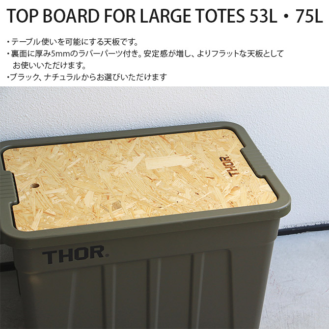 収納ボックス コンテナ おしゃれ プラスチック ユニセックス THOR ソー LARGE TOTES カスタムセット 53L