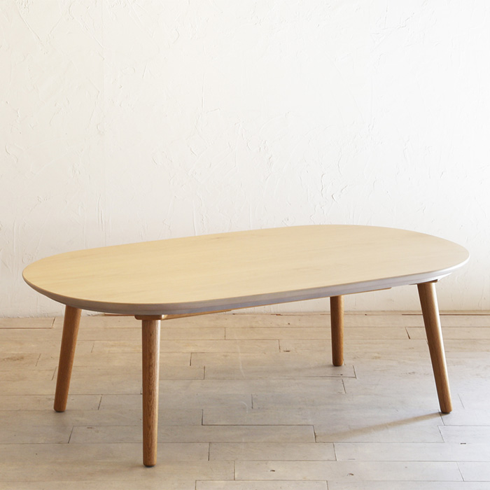 こたつテーブル 楕円 おしゃれ 幅120 コタツ ニチビウッドワークス