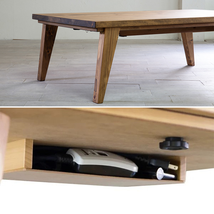 こたつテーブル 長方形 おしゃれ 幅120 コタツ Nichibi Woodworks
