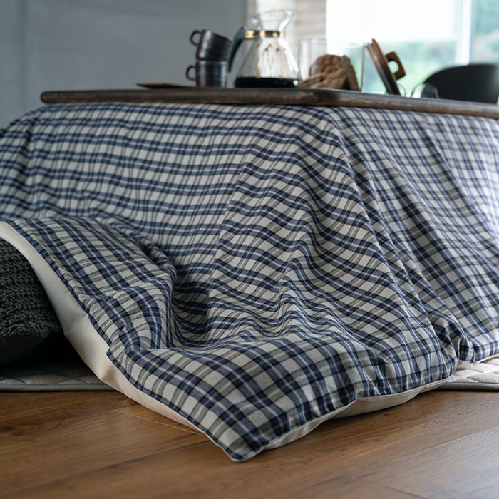 こたつカバー 正方形 おしゃれ チェック こたつ布団カバー Fab the