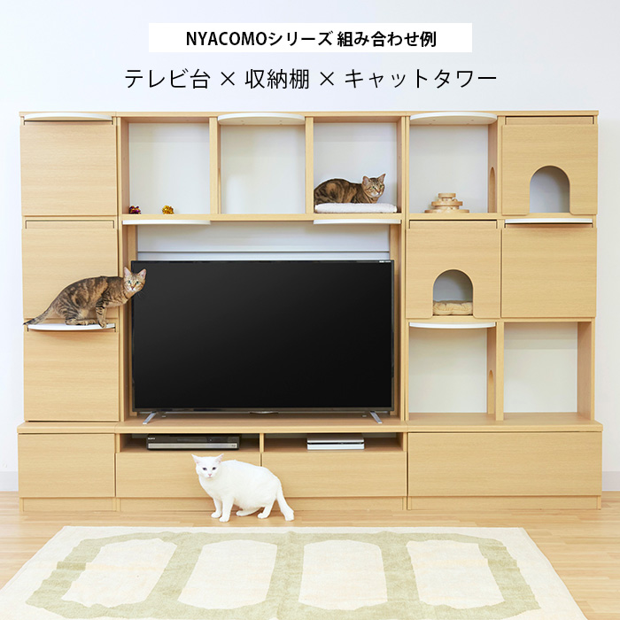 キャットタワー 棚 壁面収納 本棚 キャットウォーク ニャコモ 幅45cm