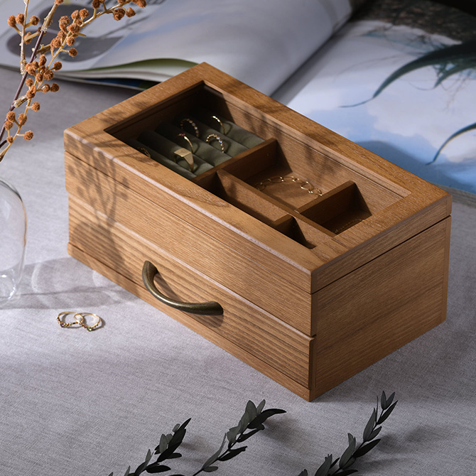 木製 ジュエリー 宝石箱 ジュエルボックス コレクションボックス 