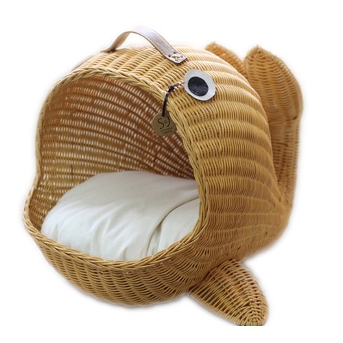 ラタン キャットベッド 人形ベッド　ペットのベッド 猫 ベッド ラタン ペットベッド ドーム型 猫 ラタン キャットベッド