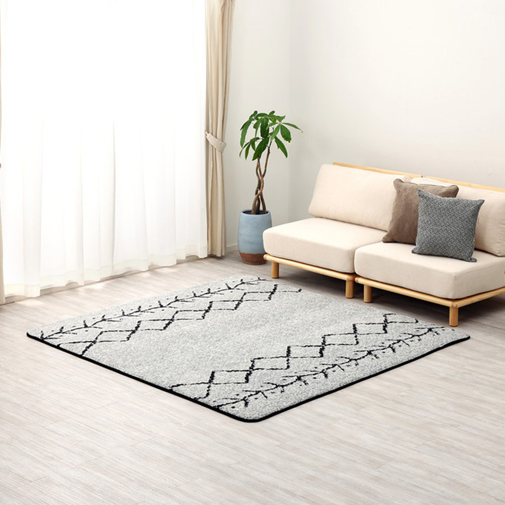 ラグ 正方形 北欧 ホットカーペット対応 床暖房対応 ラグ ホットカーペット対応 ベニワレン 185 185cm Mga 4516 Uminecco ウミネッコ 通販 Yahoo ショッピング