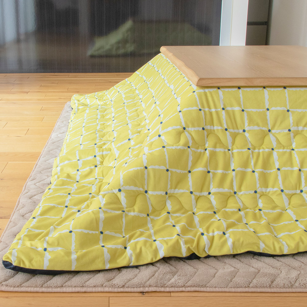 円形こたつ　90センチ　掛け布団のみ　ヤマブキ色 黄色 花柄　国産 円形こたつ 90センチ 掛け布団のみ ヤマブキ色 黄色 花柄 国産 【公式