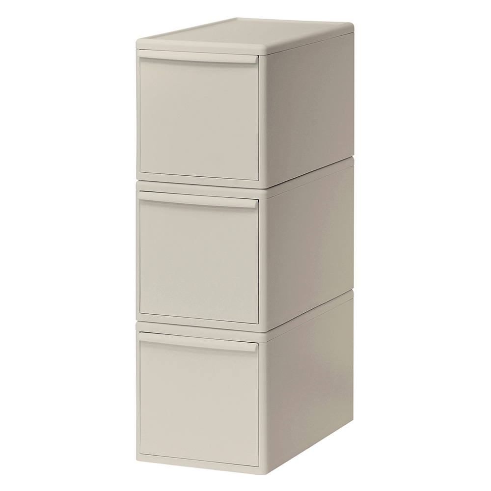 収納ケース 引き出し 幅25.5 チェスト おしゃれ like-it ライクイット 組み合わせて使える収納ケース ミディL 3個組 |  | 02