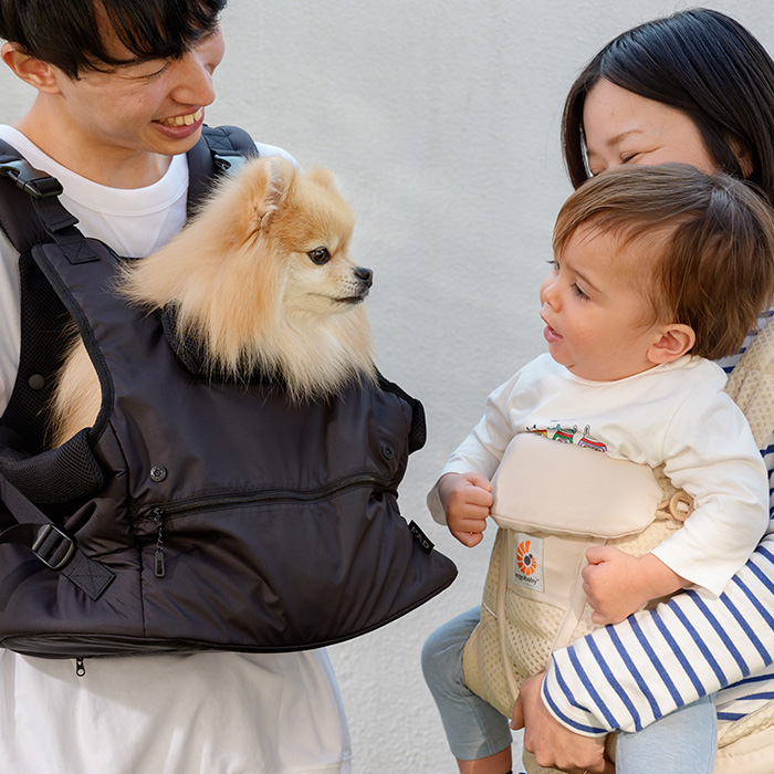 【美品】FAUDE ファウデ　キッズキャリー　ベビーキャリア　背負子 ペットキャリー 犬用 キャリーバッグ 前抱き 抱っこひも FAD