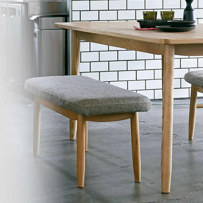 ダイニングベンチ 木製 無垢 北欧 おしゃれ SIEVE シーヴ saucer