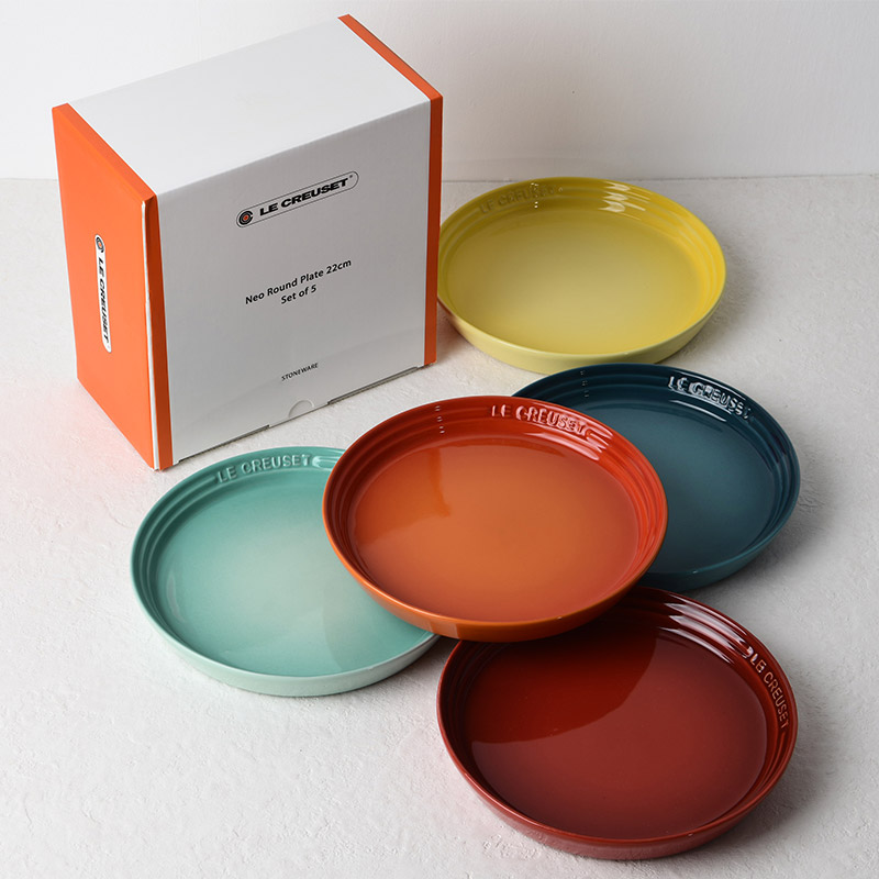 ルクルーゼ お皿 セット おしゃれ かわいい パスタ皿 Le Creuset ル・クルーゼ ネオラウンドプレート 22cm 5枚入り :  nr-01702 : uminecco(ウミネッコ) - 通販 - Yahoo!ショッピング