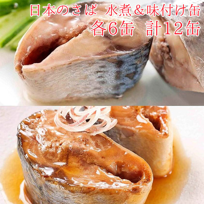 缶詰 魚 防災 非常食 鯖缶 3種缶 水煮缶 味噌煮缶 味付け缶 各4缶 12缶