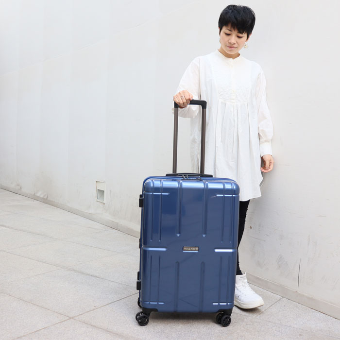 スーツケース Mサイズ 拡張 キャリーケース ファスナー アジアラゲージ 