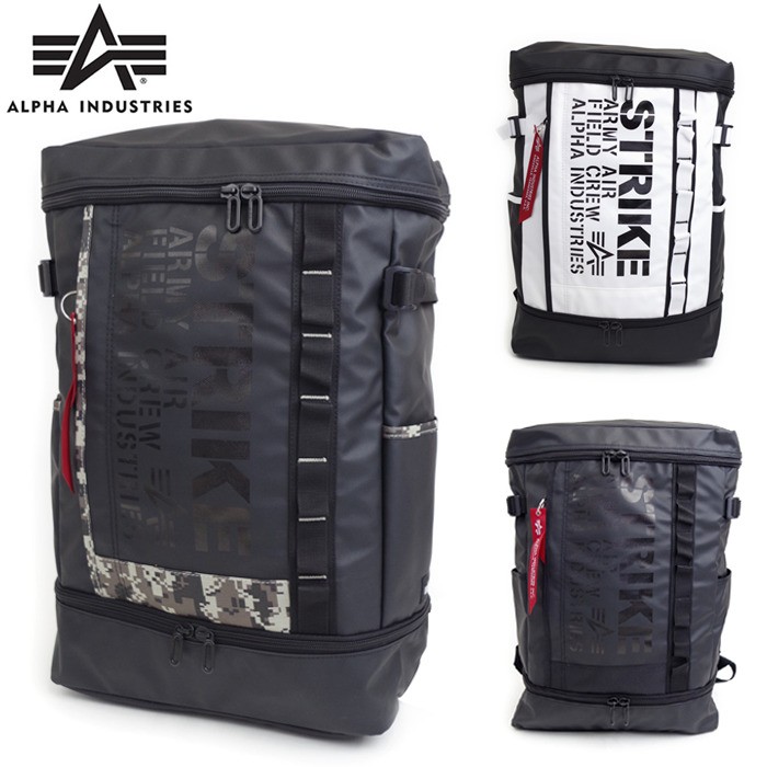 リュック メンズ アルファインダストリー 91180 ALPHA INDUSTRIES 29L 大容量 ボックス型 Aリュック 2層式 アルファ  リュックサック デイパック 送料無料