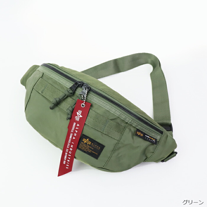 メール便 ALPHA INDUSTRIES アルファインダストリーズ バッグ ウエストポーチ ボディバッグ メンズ TZ108 コーデュラ ミリタリ｜gita｜04