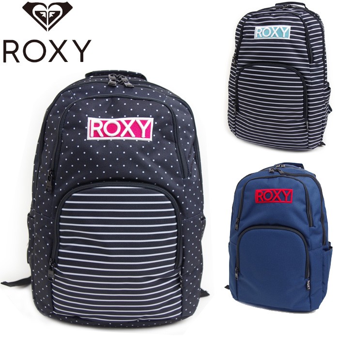 ROXY ロキシー リュック レディース バックパック 大容量 ドット柄 ボーダー ロゴ ブラック/ホワイト/ネイビー 20L RBG181317  リュックサック 送料無料