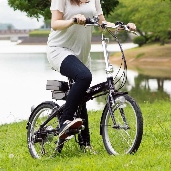 SUISUI 電動アシスト自転車 折りたたみ自転車 20インチ 6段変速