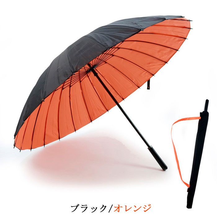 傘 メンズ 大きい ワンタッチ 24本骨 ジャンプ 86cm 長傘