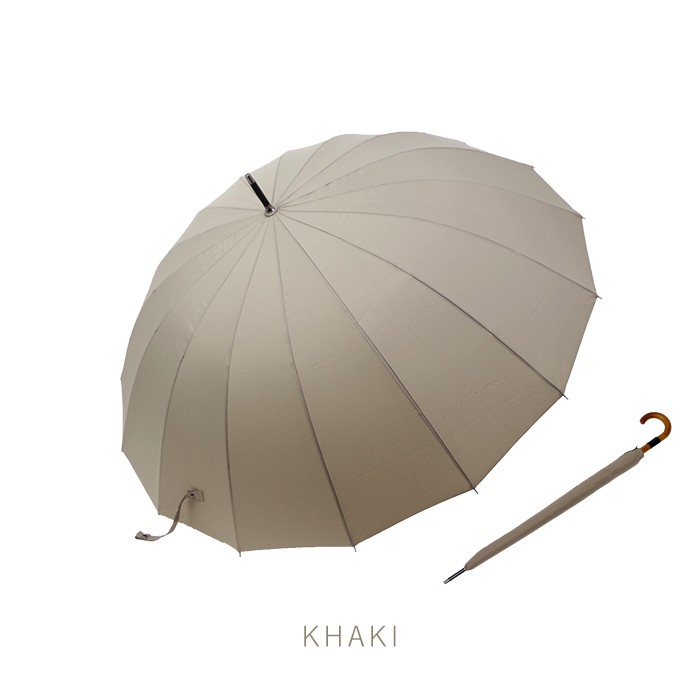 傘 メンズ 長傘 人気ブランドを 16本骨 耐風傘 おしゃれ 大きい 丈夫 シンプル 無地 ワンタッチ 7165 Parachase ジャンプ 自動オープン 全4色
