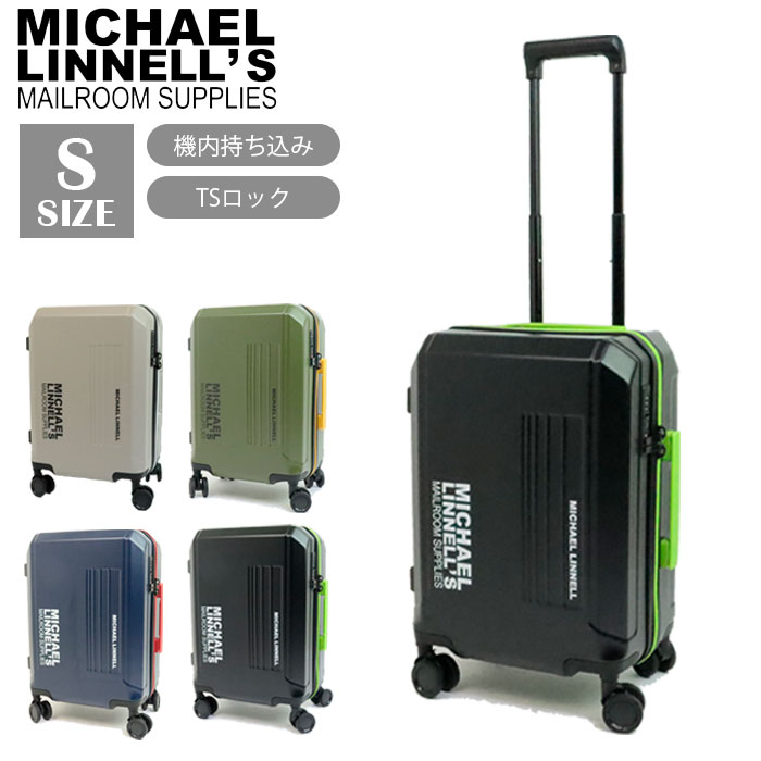 スーツケース 機内持ち込み MICHAEL LINNELL キャリーケース ロゴ プリントキャリー 36L ML-0868-47 静音 1〜3泊 小  : nefml086847 : zakka green - 通販 - Yahoo!ショッピング