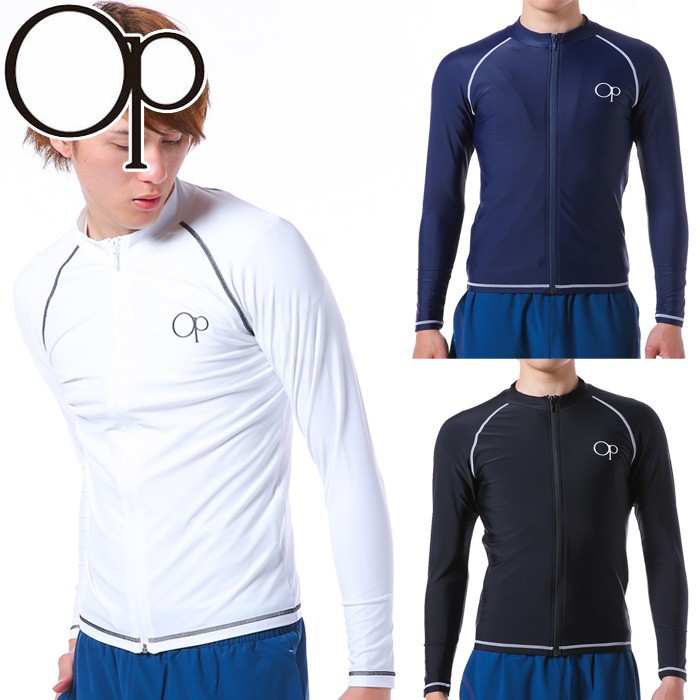 市場 ラッシュガード オーピー ジップアップ メンズ シンプル 半袖