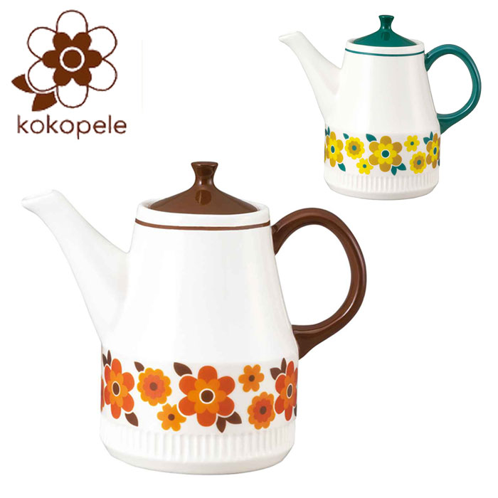 kokopele デコレ ティーポット 530ml レトロ 陶器 茶こし付き ポット 陶器製 紅茶ポット 花柄 北欧風 ティーウェア レリーフ おし  : thdec391400 : zakka green - 通販 - Yahoo!ショッピング