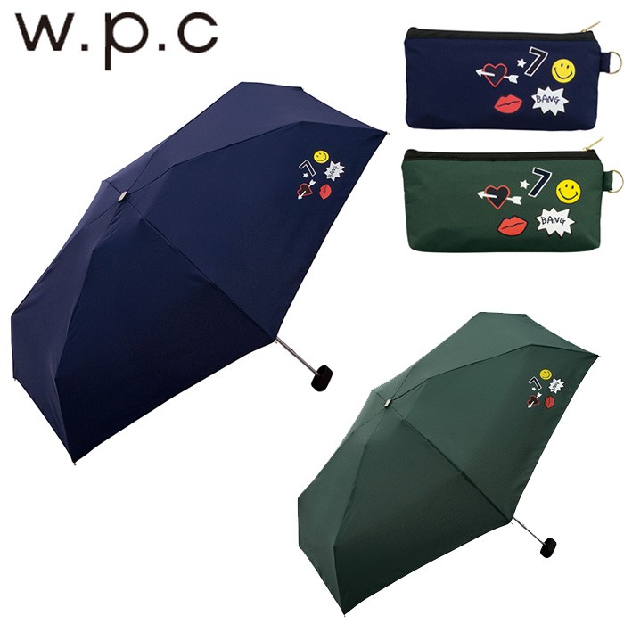 傘 レディース/メンズ 折りたたみ mini 雨傘 50cm w.p.c スマイリー 