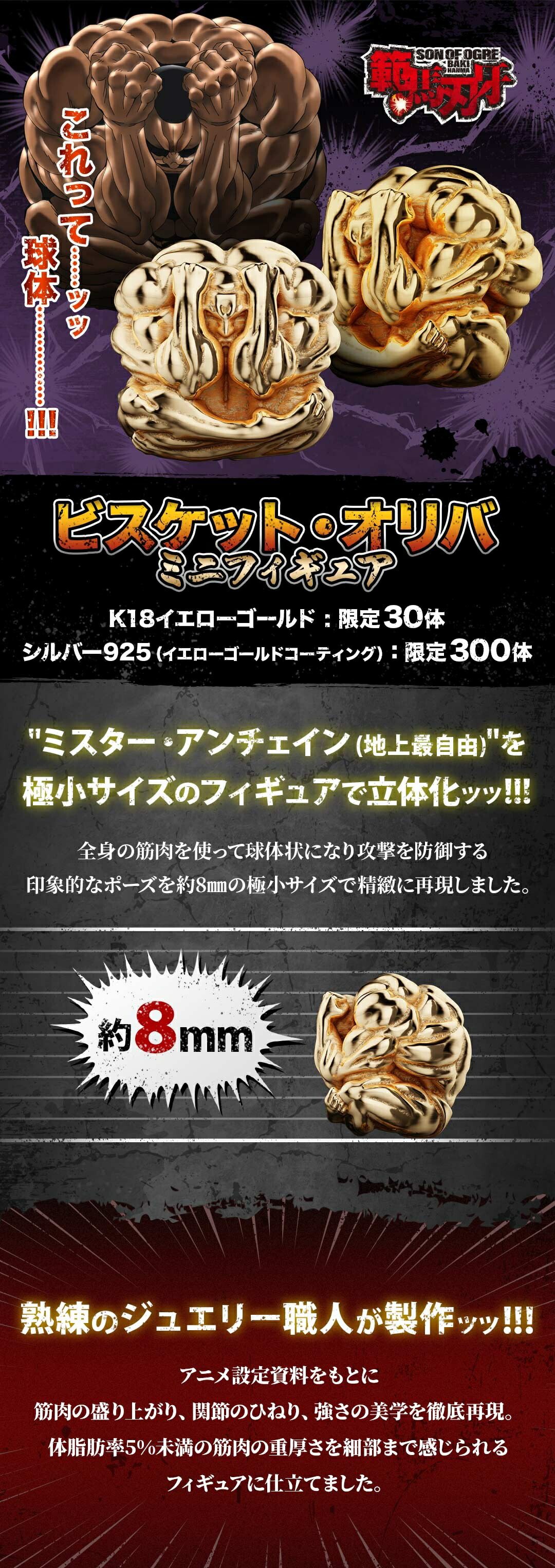 アニメ「範馬刃牙」 グッズ フィギュア 300体 数量限定 ビスケット