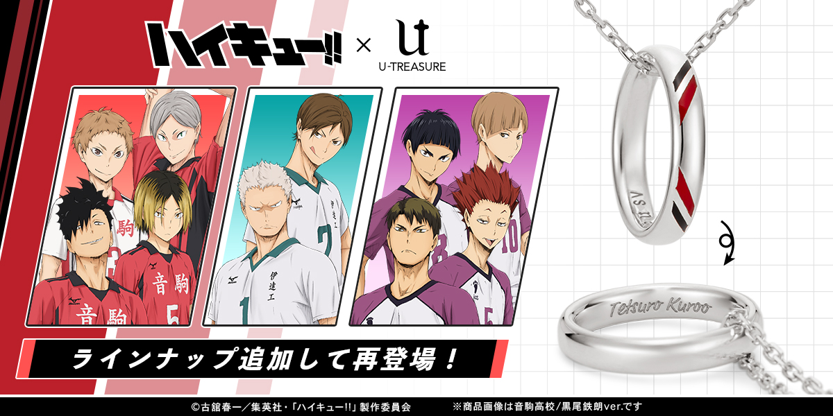 【最終値下げ】ハイキュー 指輪 音駒高校 13号 ハイキュー!! グッズ ネックレス リングネックレス 音駒高校