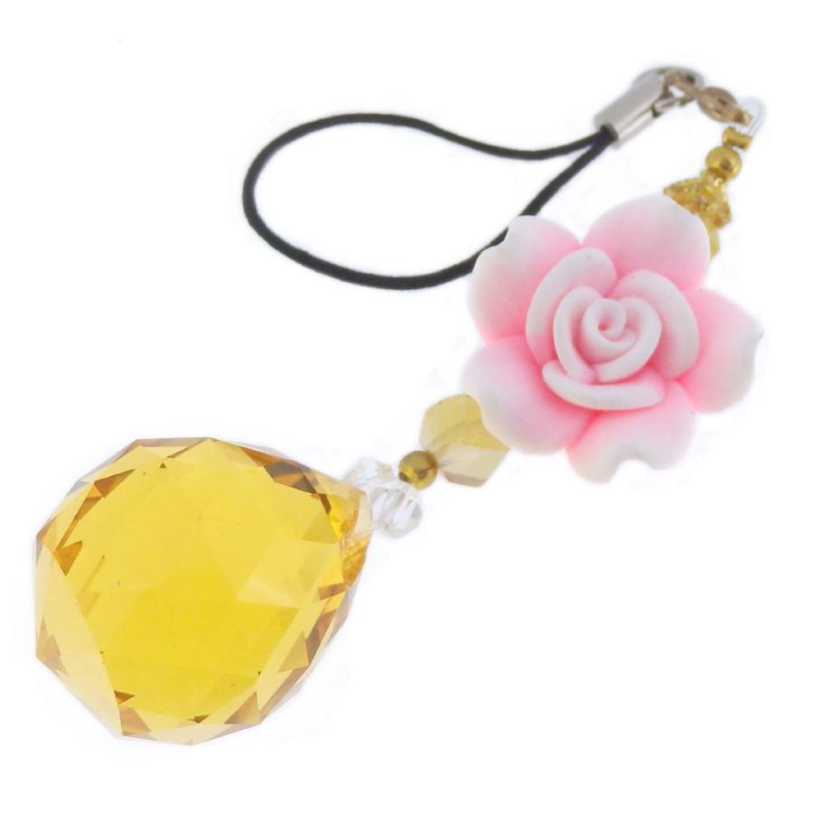 小花が咲いた サンキャッチャー ストラップ 全7カラー 2cm|giyaman-jewellery|10