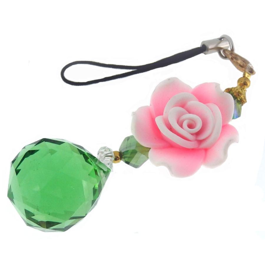 小花が咲いた サンキャッチャー ストラップ 全7カラー 2cm|giyaman-jewellery|11