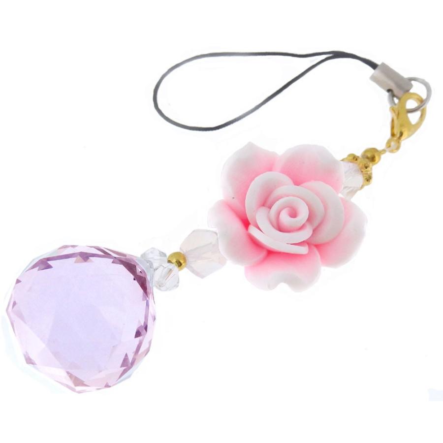 小花が咲いた サンキャッチャー ストラップ 全7カラー 2cm|giyaman-jewellery|12