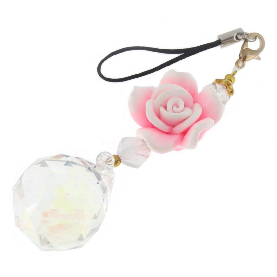小花が咲いた サンキャッチャー ストラップ 全7カラー 2cm|giyaman-jewellery|13