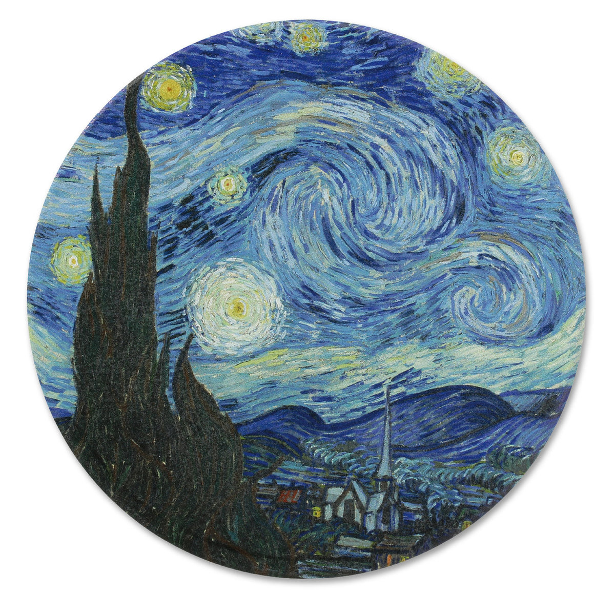 白雲石コースター名画　星月夜　送料無料