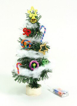 クリスマスツリー作り（イルミネーションライト付） 送料無料