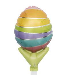 バルーン エッグカラフルストライプ ミニバルーン パーティー イベント ギフト おすすめ 人気 使いやすい 便利 高評価 レビュー多数