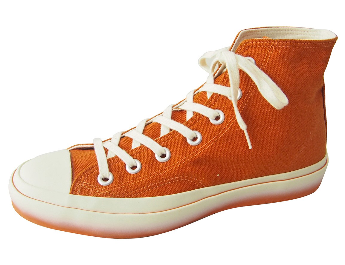 美品 希少 日本製 moonstar ムーンスター オレンジ 26.5 MoonStar（ムーンスター） スニーカー ハイカット FINE VULCANIZED