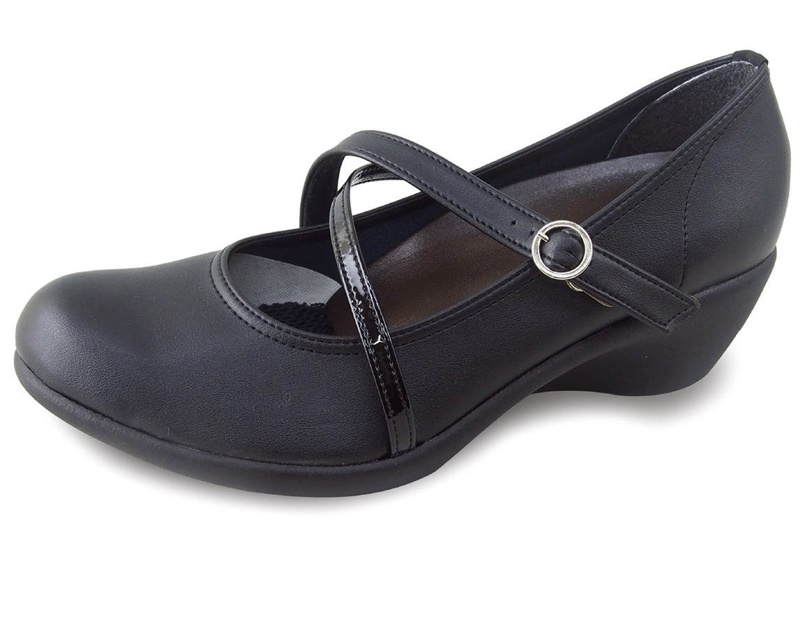 リゲッタ パンプス 5cm 歩きやすい ストラップクロスベルトパンプス ブラック | Re:getA | 01