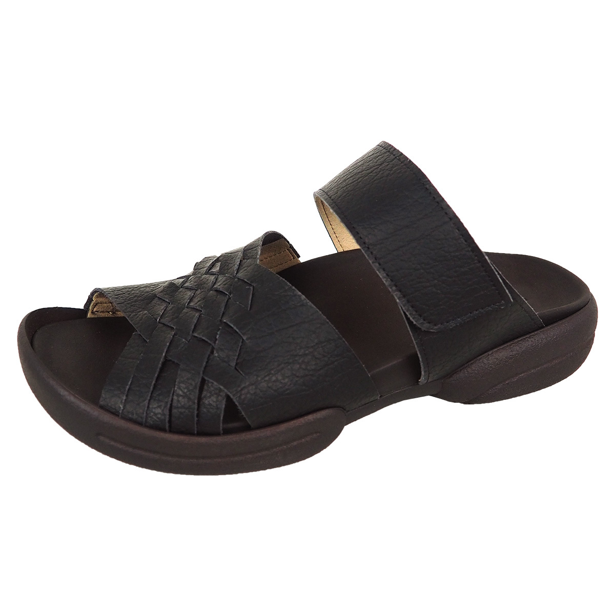 リゲッタ メンズ サンダル 編み込み つっかけ おしゃれ メッシュ 黒 オフィス コンフォートサンダル | Re:getA | 01