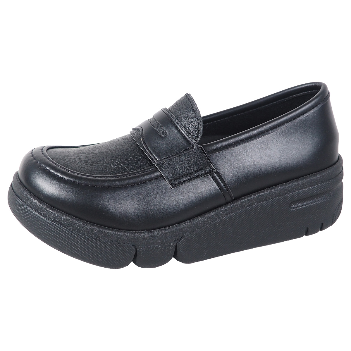 リゲッタ 靴 レディース パンプス コイン ローファー 歩きやすい 幅広靴 黒 厚底 疲れにくい 履...
