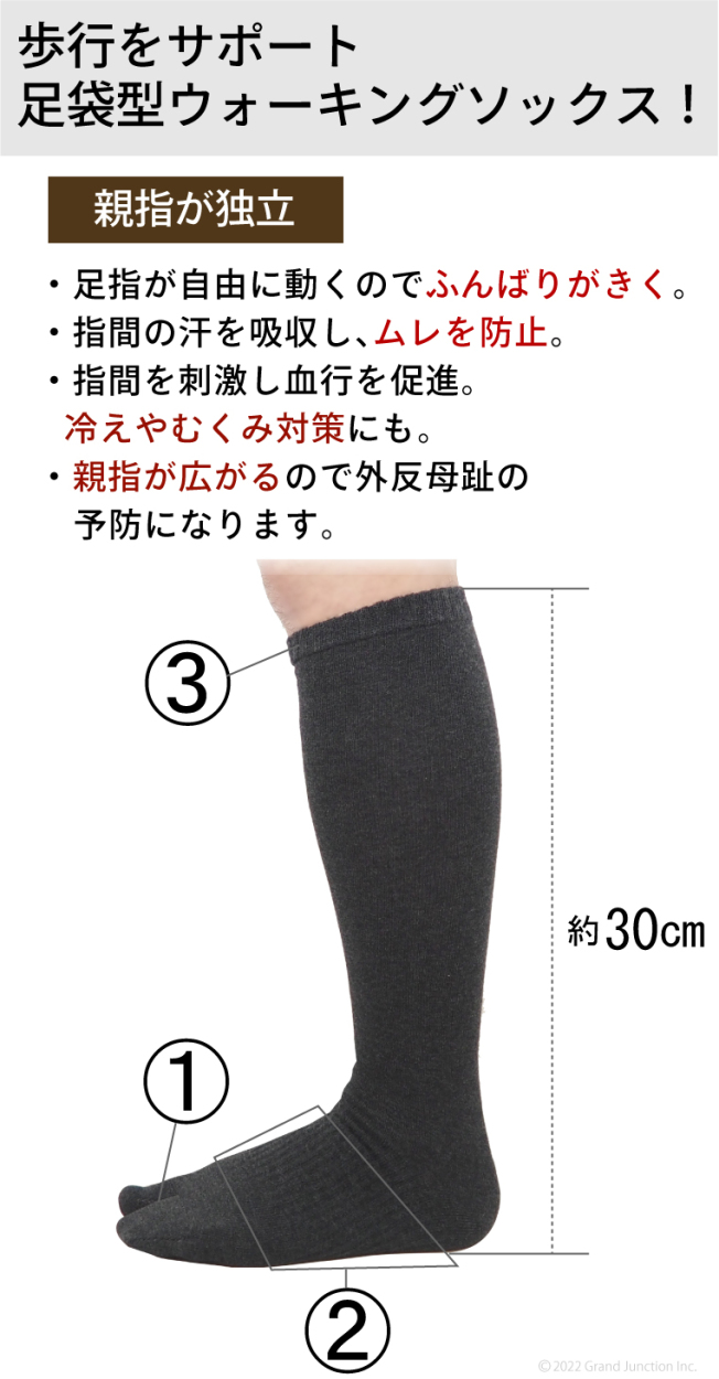 足袋 靴下 メンズ 足袋ソックス ハイソックス ひざ下 膝下 足袋型 男性用 紳士用 足指 健康 快適 日本製